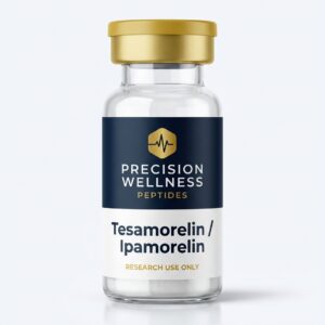 Tesamorelin / Ipamorelin research peptide vial — Precision Wellness Peptides