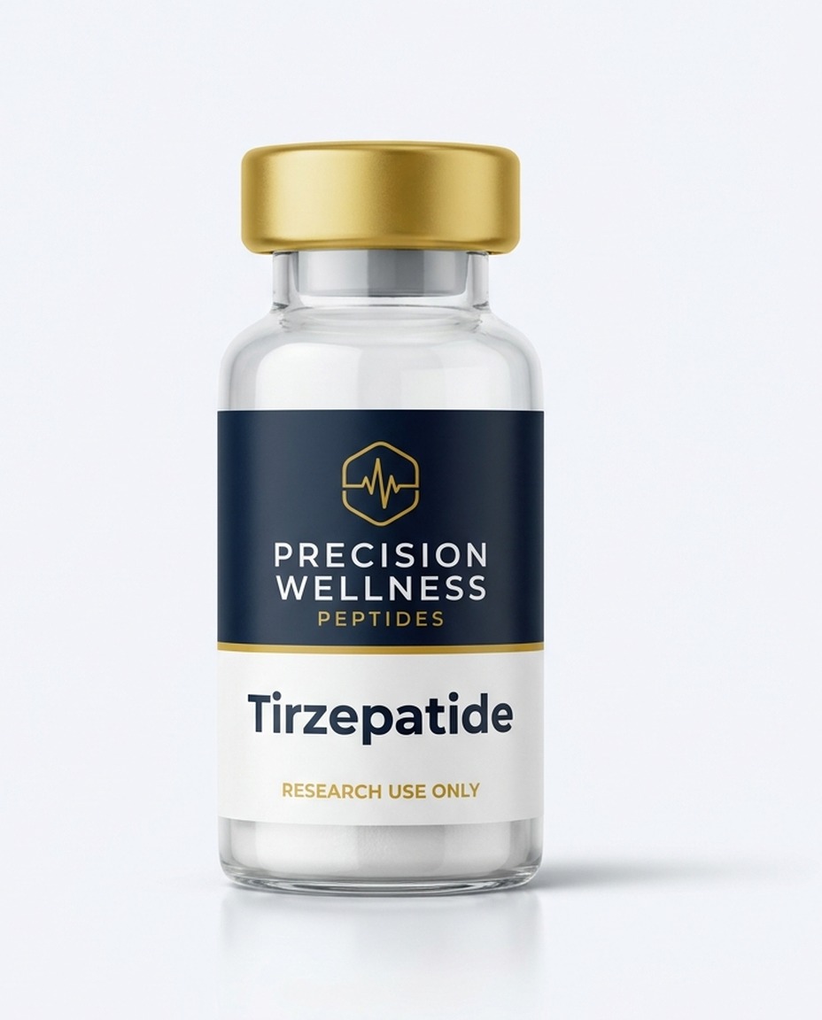 Tirzepatide research peptide vial — Precision Wellness Peptides